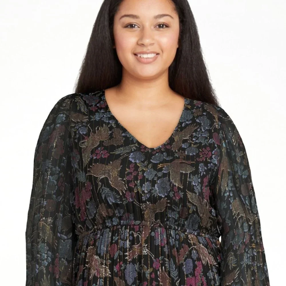 Romantic Gypsy Floral Tiered  Maxi Dress Szs 2X 3X NWT - Picture 3 of 4